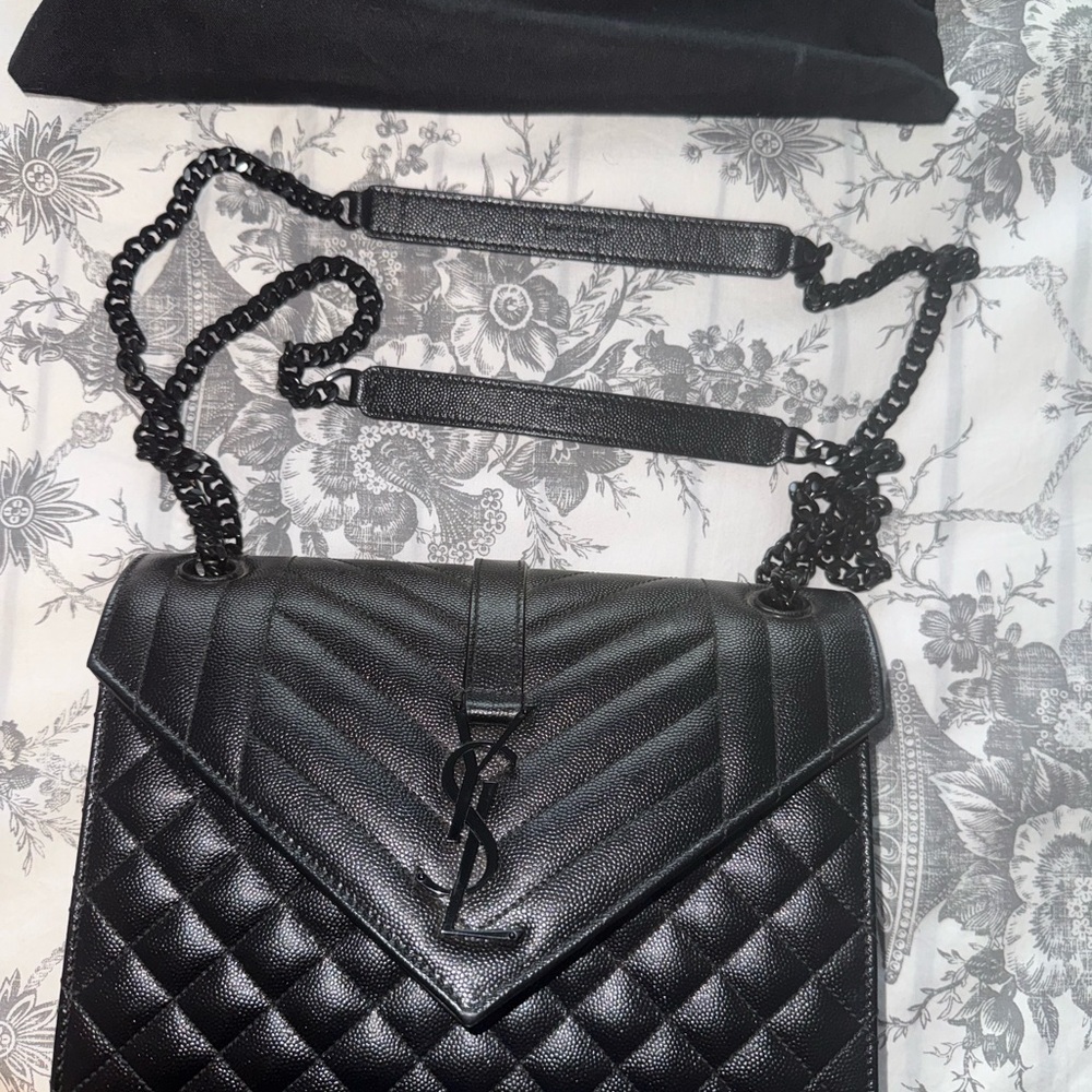 Yves Saint Laurent Black Quilted Leather Shoulder Bag
